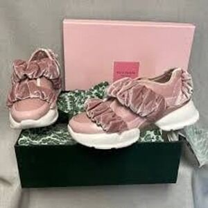 Kate Spade Scrunchie Women's Leather Velvet Sneakers Size 5
